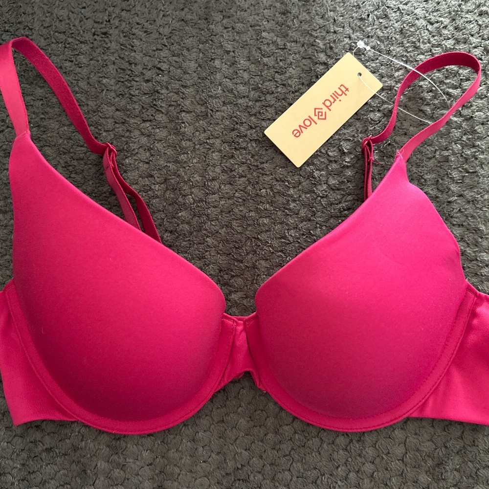 ThirdLove Zero Edge™ Push-Up Bra Size 32Chot-pink / 32C